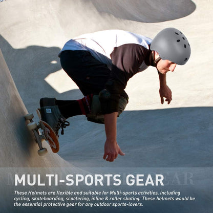 Skateboard Helmet - Lightweight, Adjustable & Ventilated Helmet for Scooter, Roller Skate, Inline Skate