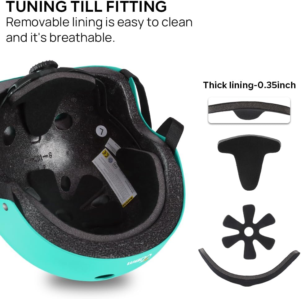 Skateboard Helmet - Lightweight, Adjustable & Ventilated Helmet for Scooter, Roller Skate, Inline Skate