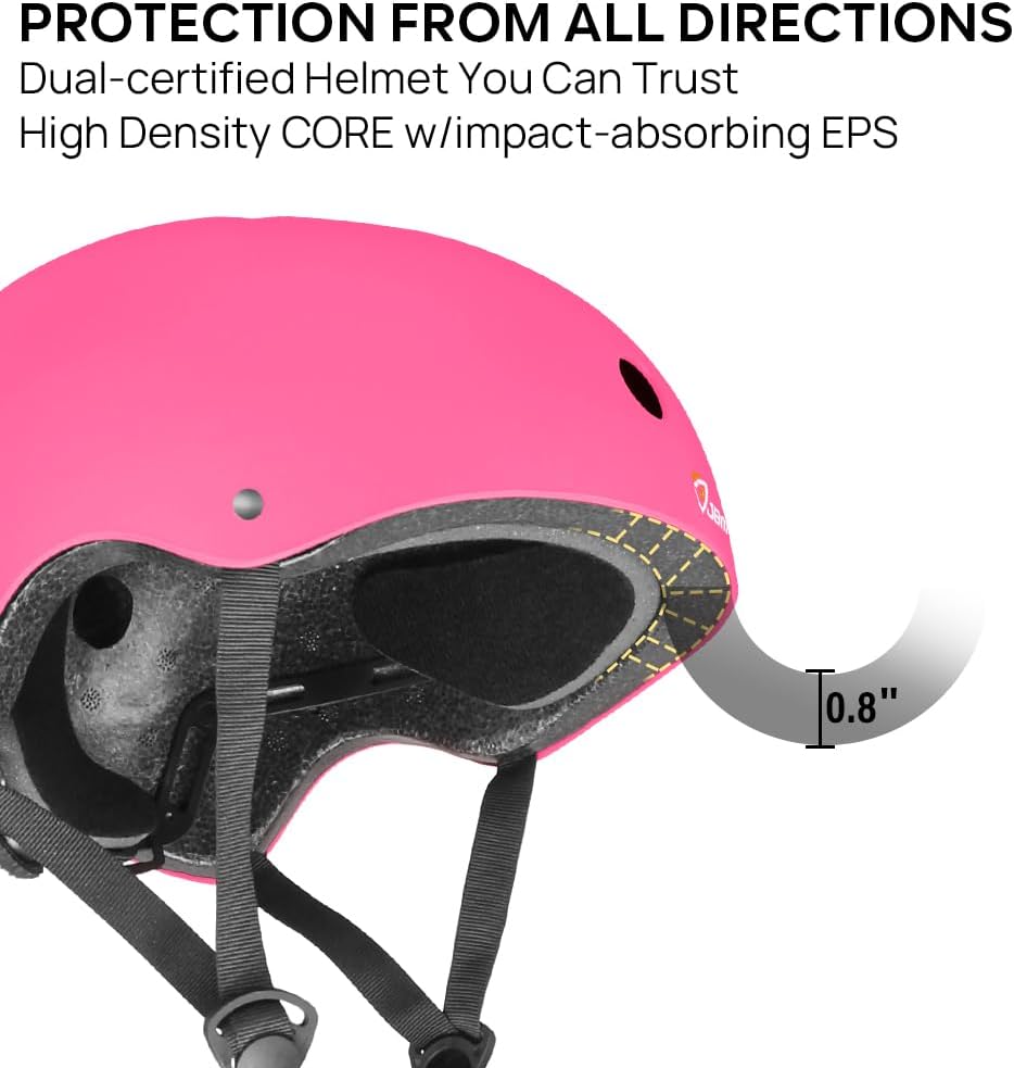 Skateboard Helmet - Lightweight, Adjustable & Ventilated Helmet for Scooter, Roller Skate, Inline Skate