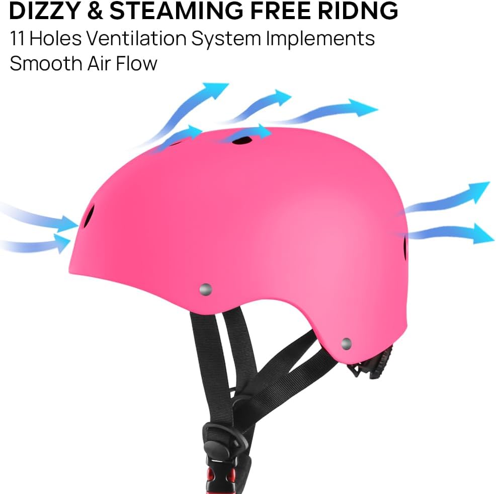 Skateboard Helmet - Lightweight, Adjustable & Ventilated Helmet for Scooter, Roller Skate, Inline Skate