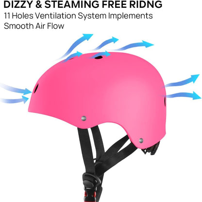 Skateboard Helmet - Lightweight, Adjustable & Ventilated Helmet for Scooter, Roller Skate, Inline Skate