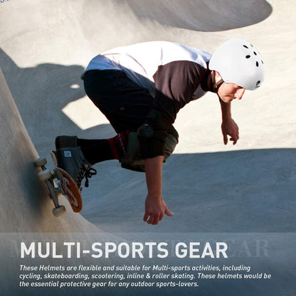 Skateboard Helmet - Lightweight, Adjustable & Ventilated Helmet for Scooter, Roller Skate, Inline Skate