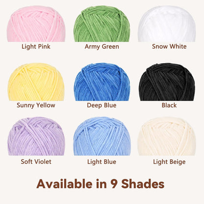 Skinny Chenille Yarn for Crocheting - 6 Pack of 50g/158yd (948yd Total) - Soft Matte Thin Chenille CYC #2 - Fine Weight Baby Yarn for Plush Toys, Baby Blankets & Small Crafts(Sun Yellow)