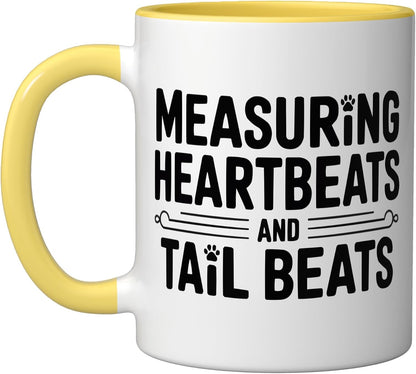 Veterinary Surgeon Veterinarian Pet Animal Care Ceramic Mug, Yellow/White, 11oz