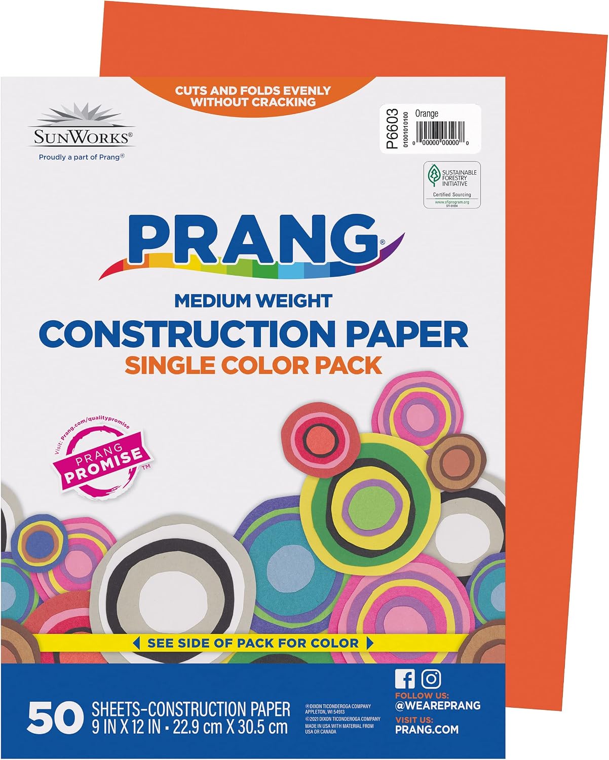 (Formerly SunWorks) Construction Paper, Yellow, 9" x 12", 50 Sheets
