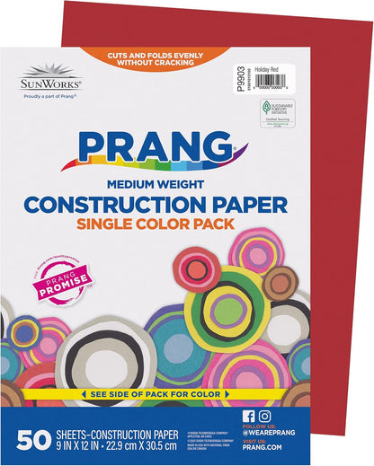 (Formerly SunWorks) Construction Paper, Yellow, 9" x 12", 50 Sheets