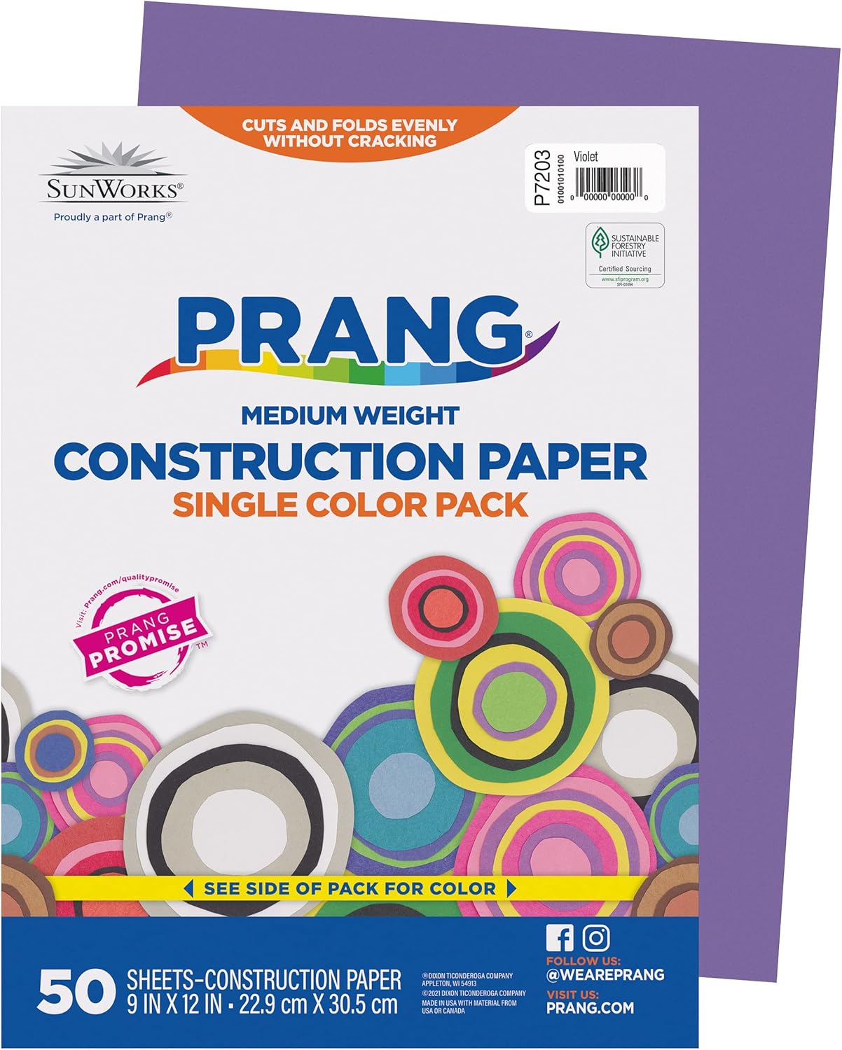 (Formerly SunWorks) Construction Paper, Yellow, 9" x 12", 50 Sheets