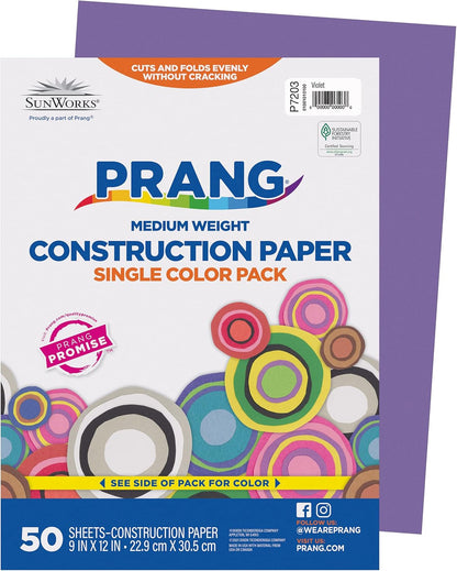 (Formerly SunWorks) Construction Paper, Yellow, 9" x 12", 50 Sheets