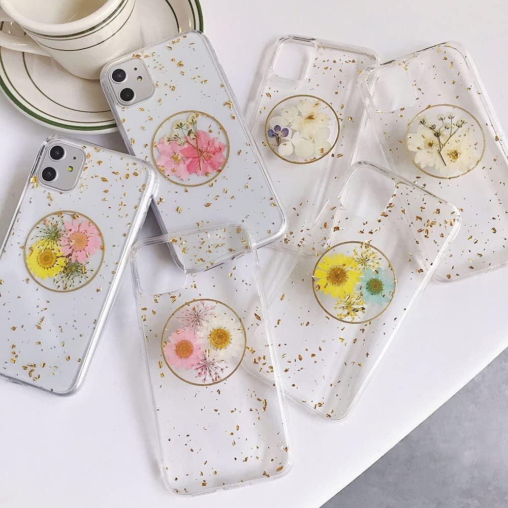 50pcs Natural Dried Daisy Flower, Vacuum Packaging, Pressed Flower for House Decoration, Jewelry Making, Phone case Decoration (Yellow)
