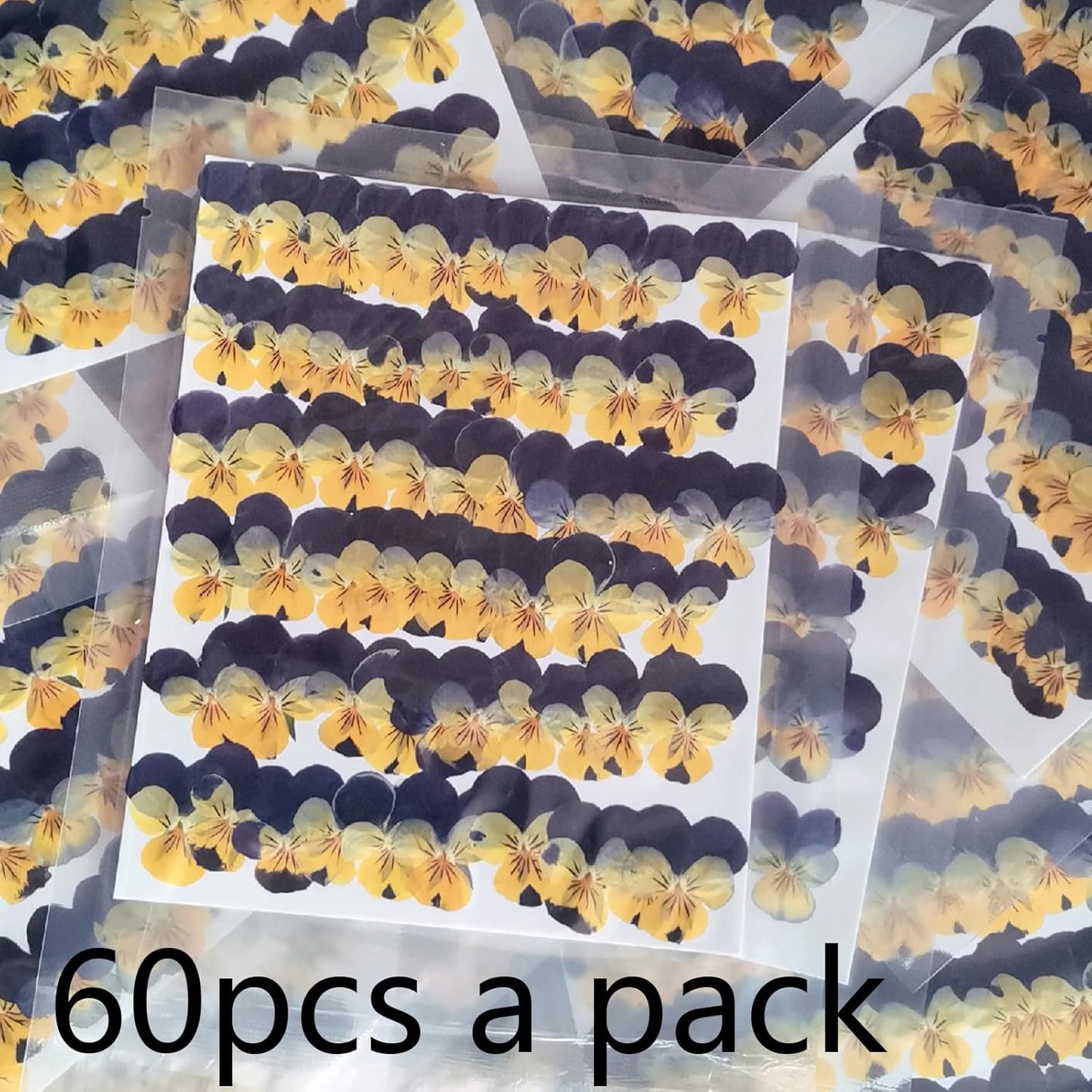 50pcs Natural Dried Daisy Flower, Vacuum Packaging, Pressed Flower for House Decoration, Jewelry Making, Phone case Decoration (Yellow)