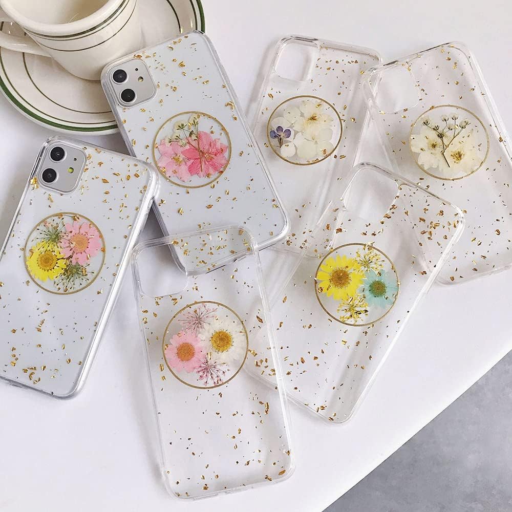 50pcs Natural Dried Daisy Flower, Vacuum Packaging, Pressed Flower for House Decoration, Jewelry Making, Phone case Decoration (Yellow)