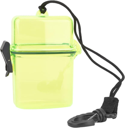 Diving Dry Box, Transparent Diving Kayak Sailing Gear Holder Underwater Waterproof Protective Phone Case with Rope Hook for Surfing (Yellow)