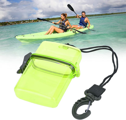 Diving Dry Box, Transparent Diving Kayak Sailing Gear Holder Underwater Waterproof Protective Phone Case with Rope Hook for Surfing (Yellow)