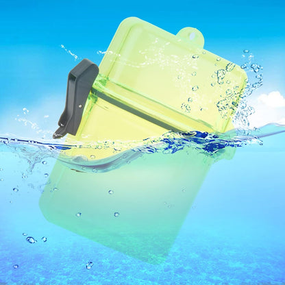 Diving Dry Box, Transparent Diving Kayak Sailing Gear Holder Underwater Waterproof Protective Phone Case with Rope Hook for Surfing (Yellow)