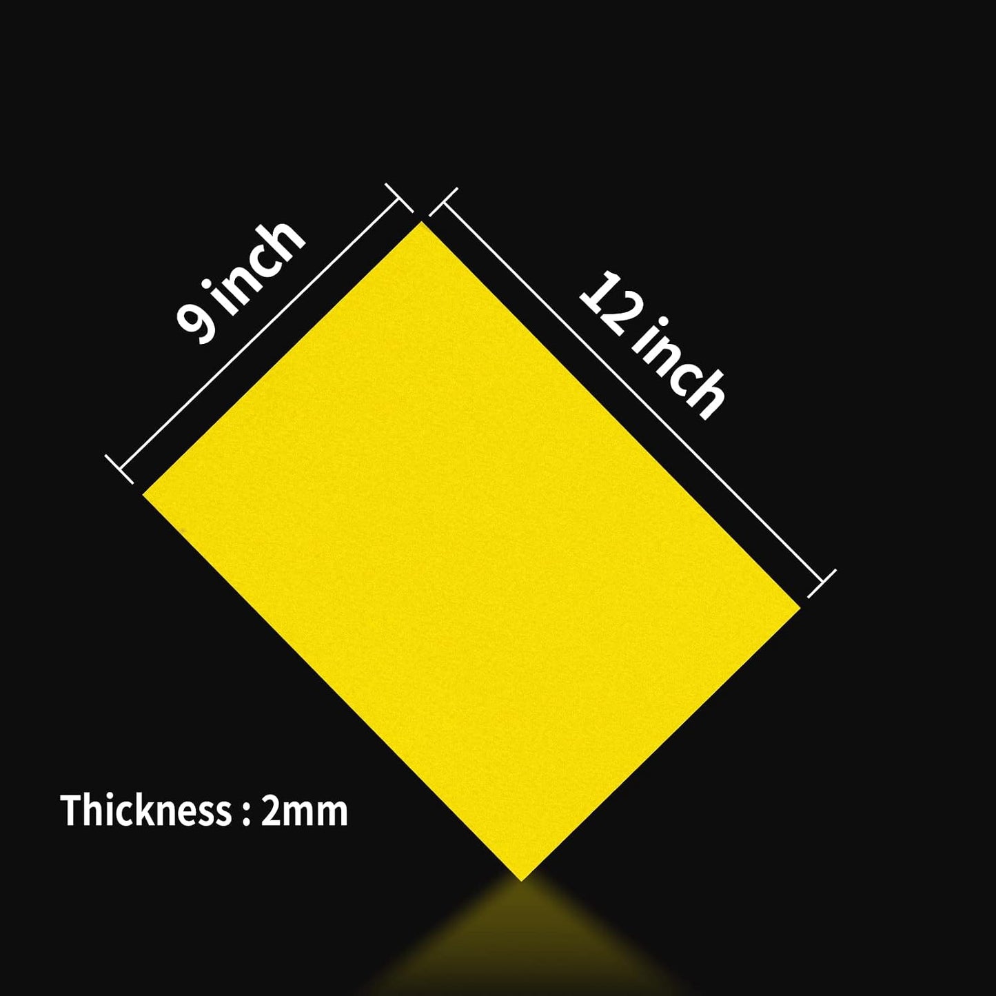 Yellow Foam Sheets Crafts 9x12 Inch 2mm Eva Color Craft Foam Paper for Crafts Project Preschoolers Classroom Scrapbooking DIY Cosplay(10 Sheets)