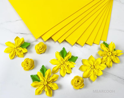 Yellow Foam Sheets Crafts 9x12 Inch 2mm Eva Color Craft Foam Paper for Crafts Project Preschoolers Classroom Scrapbooking DIY Cosplay(10 Sheets)
