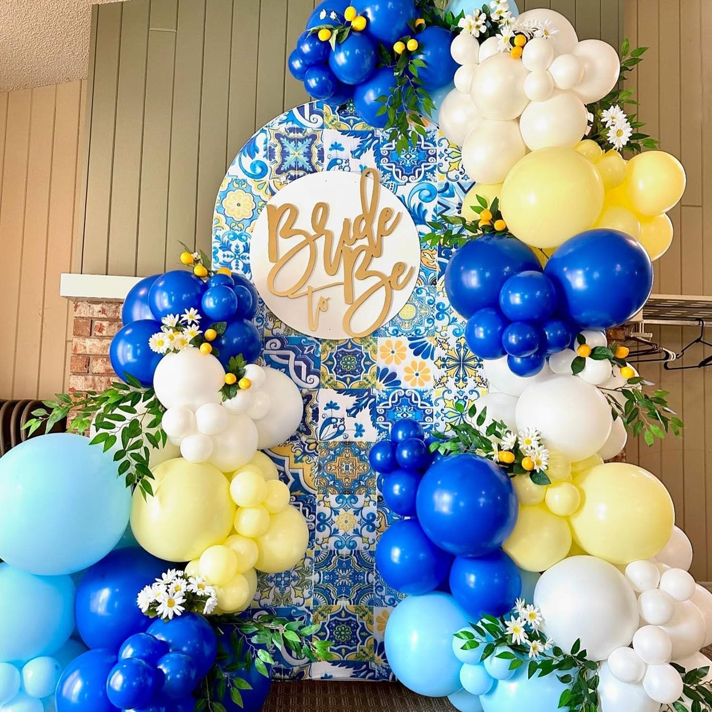 Royal Blue and Yellow Balloon Garland Arch Kit 150Pcs Pastel Blue Macaron Yellow White Balloons for Main Squeeze Bridal Shower Summer Lemon Baby Shower Birthday Wedding Party Decorations
