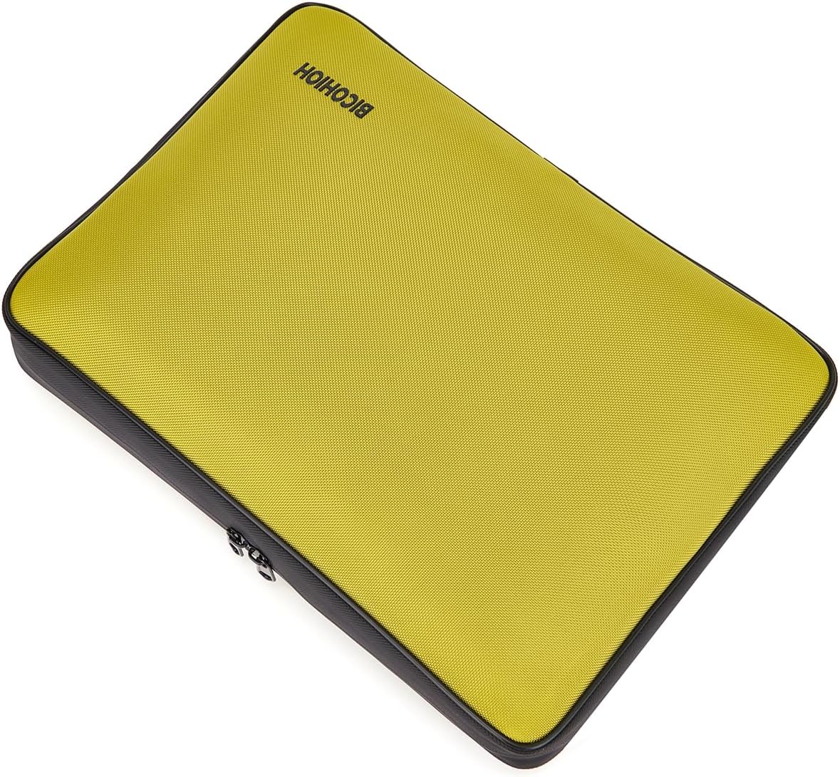 Portable Document Bag, Important Document Organizer, Storage Pouch File Folder for Important Papers, Emergency Binder, Birth Certificates, Social Security Cards, Passports, Photos (Yellow)