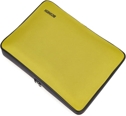 Portable Document Bag, Important Document Organizer, Storage Pouch File Folder for Important Papers, Emergency Binder, Birth Certificates, Social Security Cards, Passports, Photos (Yellow)