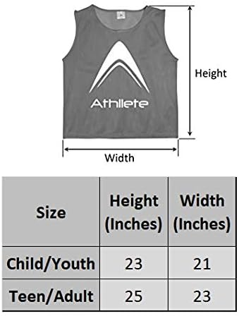 LITEMESH Pinnies (Set of 12/24 Practice Vests) Youth Pinnies, Pennies for Sports Youth, and Scrimmage Vests
