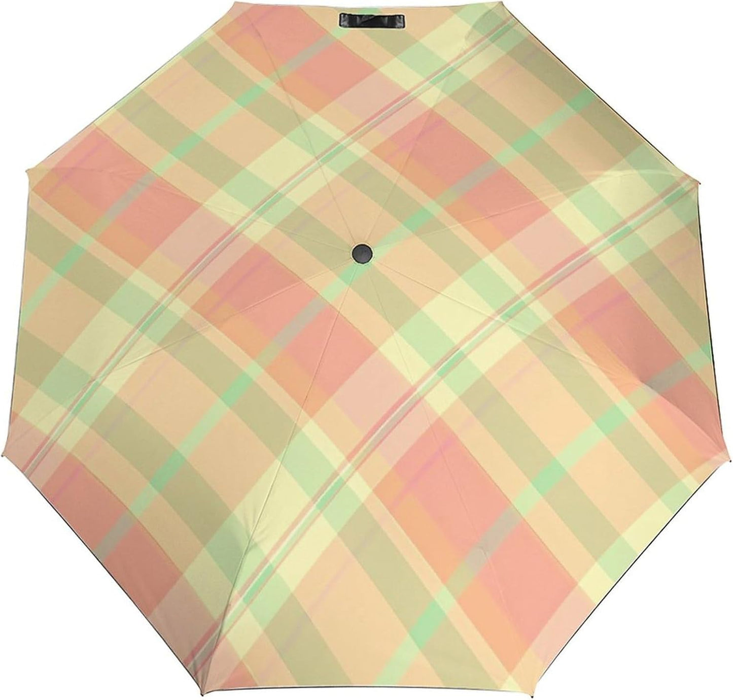 Pink Purple Stripes Folding Umbrella | Portable Travel One Touch Auto Open Windproof Rain/Sun Umbrellas Compact