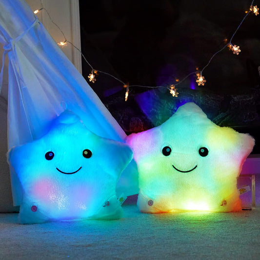 13'' Creative Twinkle Star Glowing LED Night Light Plush Stuffed Animals Toys Birthday Christmas Holiday Valentines Gifts for Toddlers Girls(Yellow)