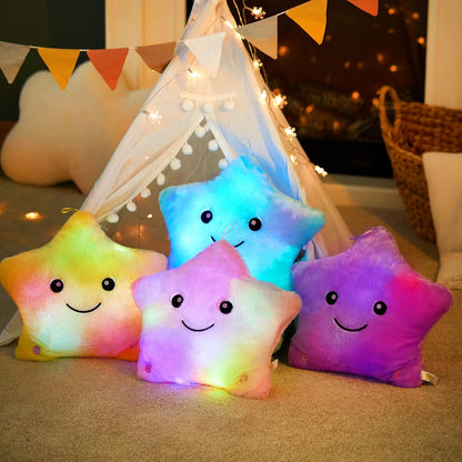 13'' Creative Twinkle Star Glowing LED Night Light Plush Stuffed Animals Toys Birthday Christmas Holiday Valentines Gifts for Toddlers Girls(Yellow)