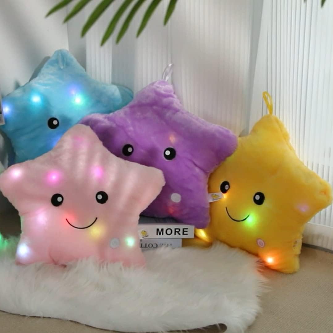 13'' Creative Twinkle Star Glowing LED Night Light Plush Stuffed Animals Toys Birthday Christmas Holiday Valentines Gifts for Toddlers Girls(Yellow)