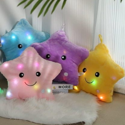 13'' Creative Twinkle Star Glowing LED Night Light Plush Stuffed Animals Toys Birthday Christmas Holiday Valentines Gifts for Toddlers Girls(Yellow)