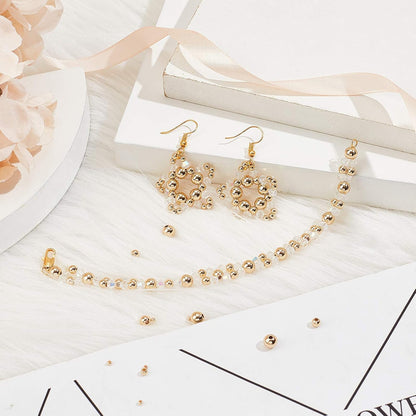 14K Gold Plated Spacer Beads, 300pcs Round Brass Beads 5 Size Metal Smooth Beads Seamless Ball Beads Long-lasting Little Beads for Summer Bracelet Necklace Jewelry DIY Crafts(2/3/4/5/6mm)