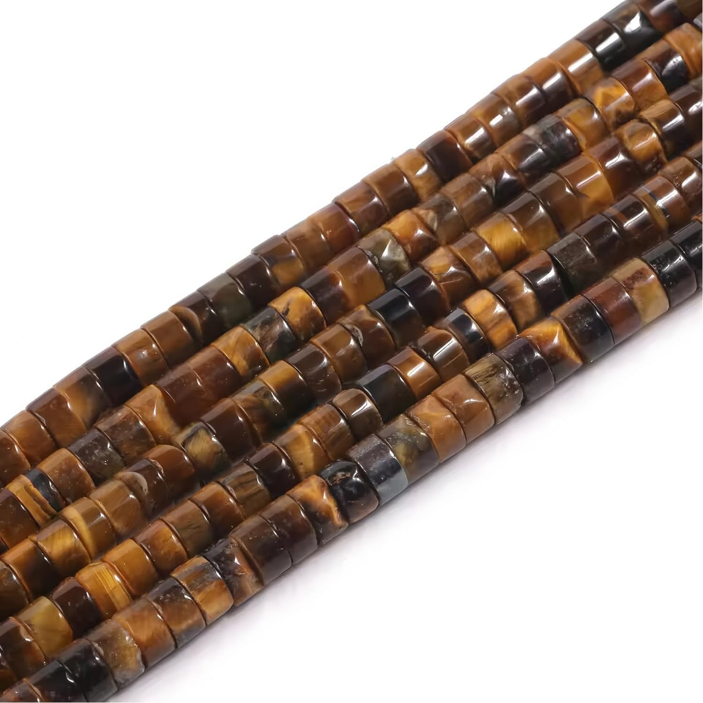 4x2mm Natural Yellow Tiger Eye Heishi Spacer Beads for Jewelry Making | Semi Precious Stone, Gemstone Loose Beads, 150Pcs Bulk, Healing Crystals, Ideal for DIY Bracelets Necklaces Earrings Crafts