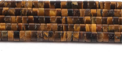 4x2mm Natural Yellow Tiger Eye Heishi Spacer Beads for Jewelry Making | Semi Precious Stone, Gemstone Loose Beads, 150Pcs Bulk, Healing Crystals, Ideal for DIY Bracelets Necklaces Earrings Crafts