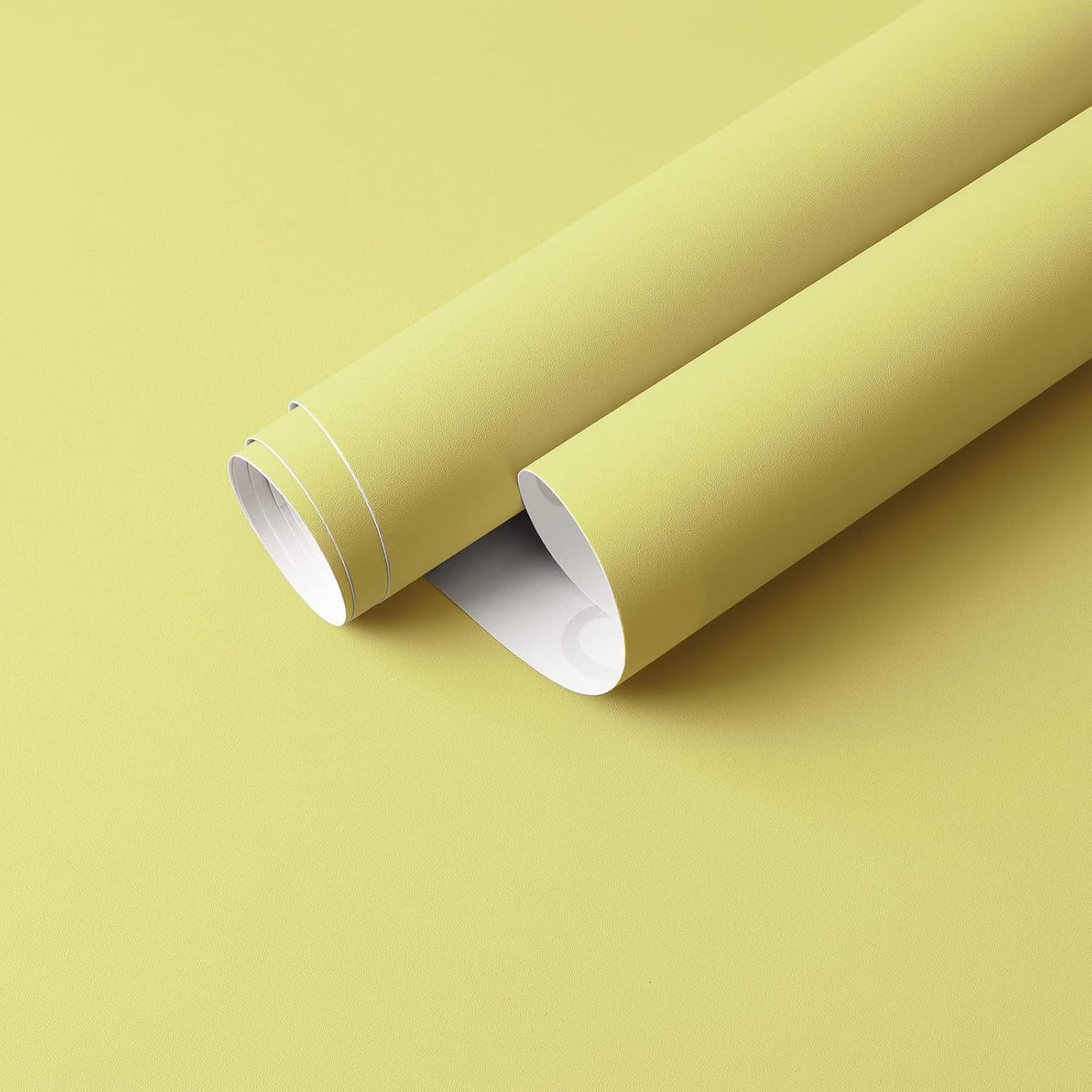 Yellow Wallpaper Peel and Stick Lemon Yellow Contact Paper 15.7''×236'' Light Yellow Self-Adhesive Wallpaper Removable Waterproof Wall Paper for Bedroom Shelf Liner Countertop Cabinet Wardrobe