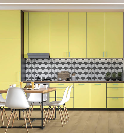 Yellow Wallpaper Peel and Stick Lemon Yellow Contact Paper 15.7''×236'' Light Yellow Self-Adhesive Wallpaper Removable Waterproof Wall Paper for Bedroom Shelf Liner Countertop Cabinet Wardrobe