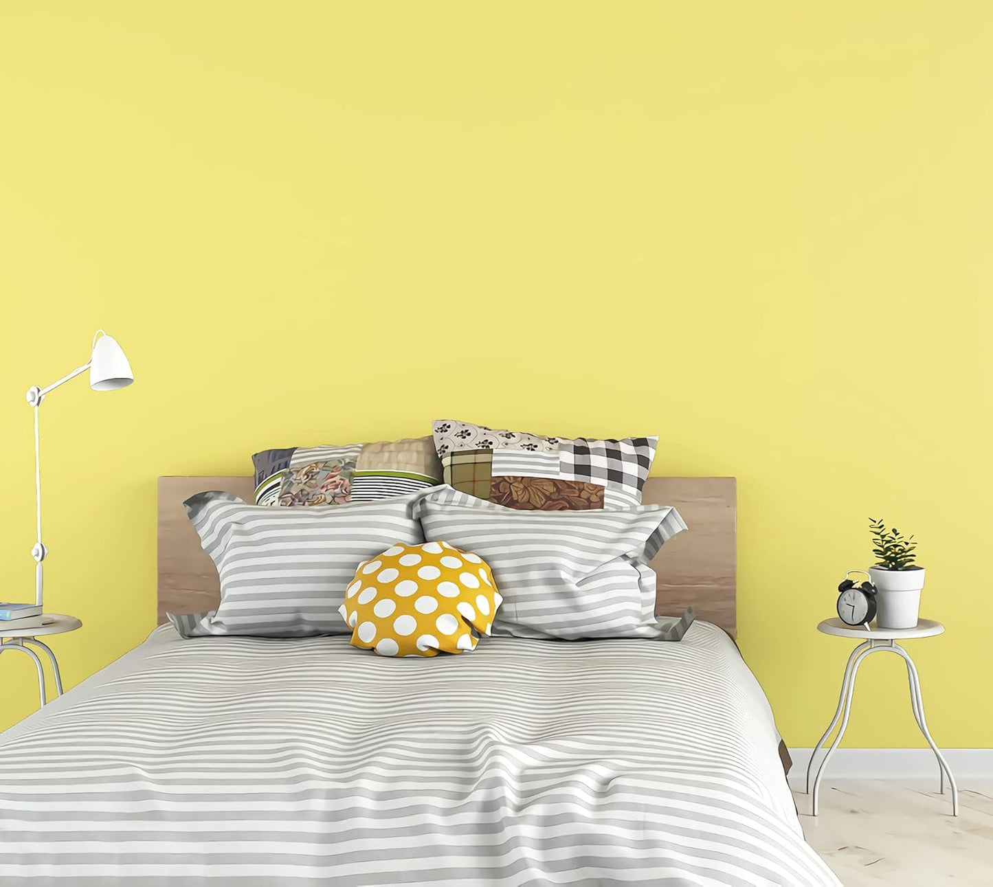 Yellow Wallpaper Peel and Stick Lemon Yellow Contact Paper 15.7''×236'' Light Yellow Self-Adhesive Wallpaper Removable Waterproof Wall Paper for Bedroom Shelf Liner Countertop Cabinet Wardrobe