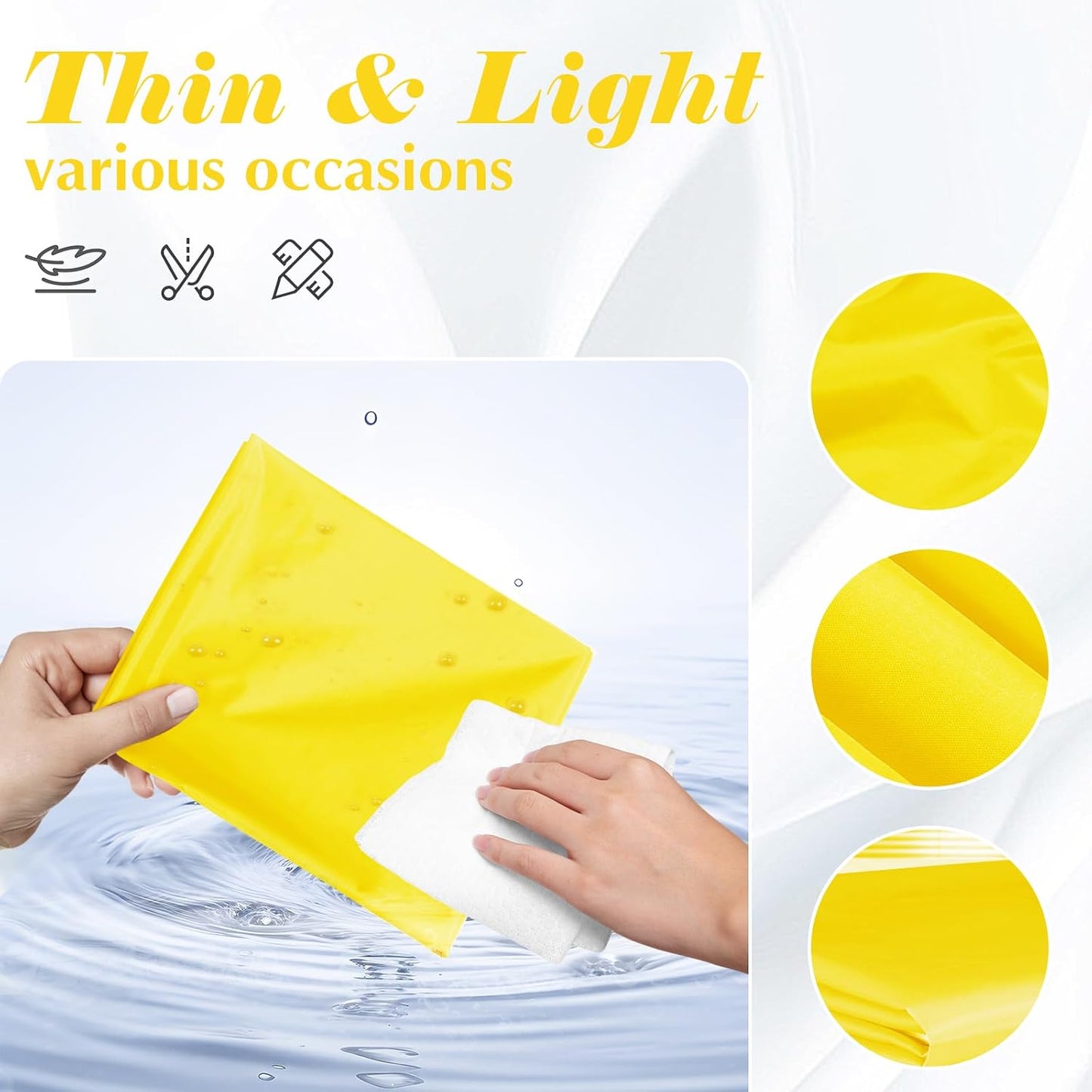 Ripstop Nylon Fabric, 1 Yard x 58 Inch, Yellow | Polyester Fabric, Waterproof, For Outdoor Clothing, Sewing, Kite, Flag, DIY Crafts