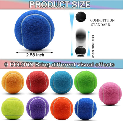 SHYUJAJIE Tennis Balls, 40 Pack Training Tennis Balls,High Elasticity Practice Tennis for Beginner, Exercise Playing Balls for Pet Dog