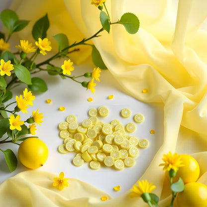 200 Pcs Yellow Lemon Polymer Clay Beads Fruit Charm Beads Flat Spacer Beads Making Supplies for Necklace Earring Bracelet Making Lemon Beading Supplies Beads and Bead Assortments (10mm)
