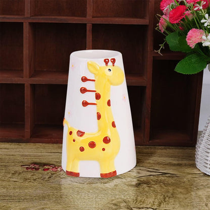 Hamster Water Bottle Small Animal Standing Water Dispenser Ceramic Base Cage Hanging Water Feeding Bottles Auto Dispenser for Hamster Guinea Pig Squirrel Rabbit Hedgehog (Yellow)