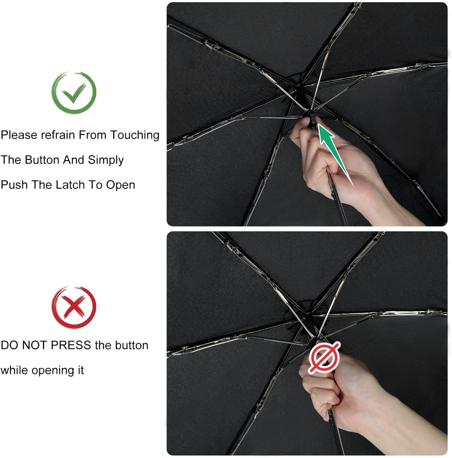 Travel Umbrella Compact Flat Small Folding Windproof Lightweight for Women Men