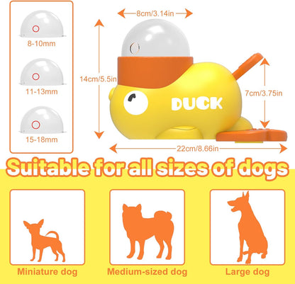 Dog Interactive Treat Dispenser Toy Food Puzzle Slow Feeder Duck-Shaped Dog Puzzle Feeders for Small Medium Dogs Cats IQ Training Reduces Bloating for Healthy Eating (Yellow)