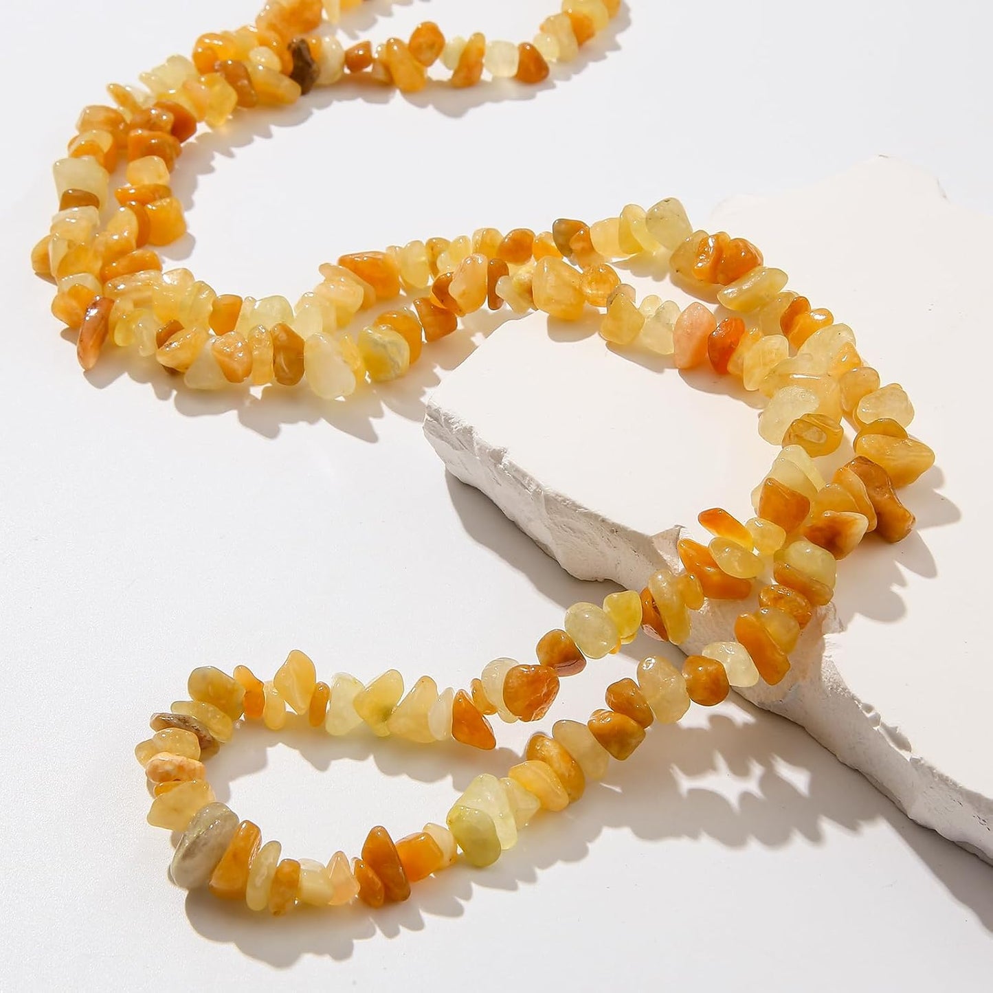 Natural Chip Stone Beads About 200pcs Yellow Aventurine Stones 5-8mm Irregular Gemstone Healing Crystal Loose Rocks for Bracelet Necklace Earrings Jewelry Making(Yellow Aventurine)