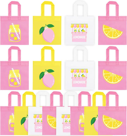 20 Pack Lemon Party Favor Bags, Goodie Candy Bags Treat Bags for Summer Fruit Lemon Theme Wedding Birthday Baby Shower Party Supplies Decoration