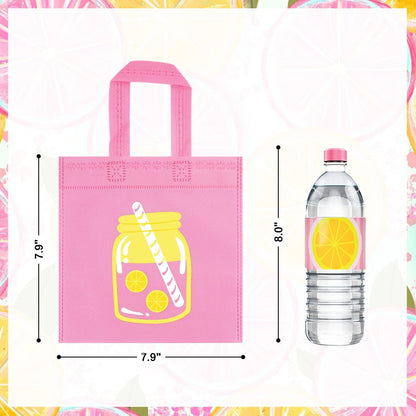 20 Pack Lemon Party Favor Bags, Goodie Candy Bags Treat Bags for Summer Fruit Lemon Theme Wedding Birthday Baby Shower Party Supplies Decoration