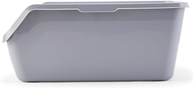 So Phresh Scatter Shield High-Back Litter Box Grey X-Large 24" L X 18" W X 10" H