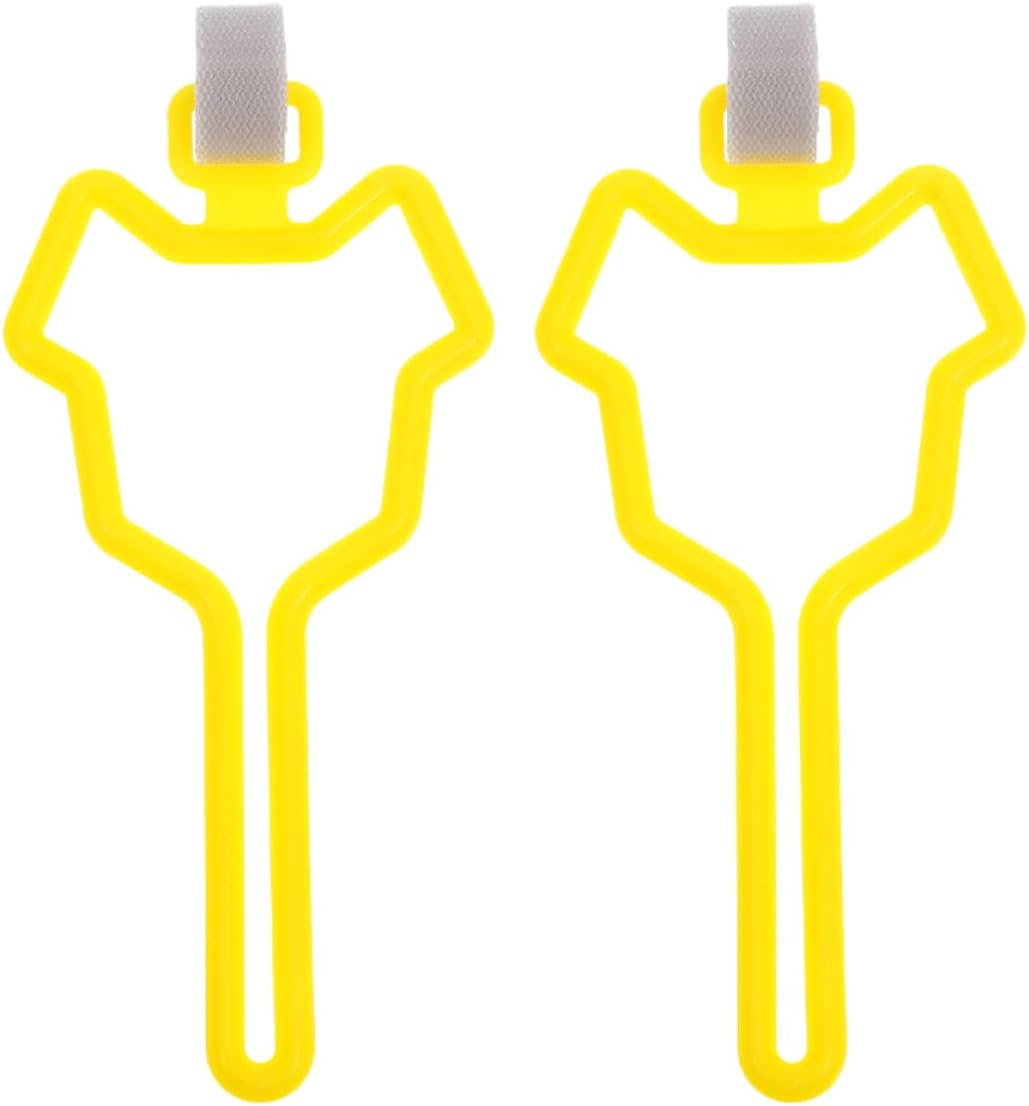 Pet Poop Bag Holder for Leash 2pcs Hands-free Waste Carrier Clips Knot Holder Yellow Dog Walking Accessories