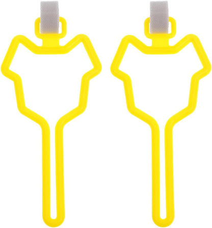 Pet Poop Bag Holder for Leash 2pcs Hands-free Waste Carrier Clips Knot Holder Yellow Dog Walking Accessories