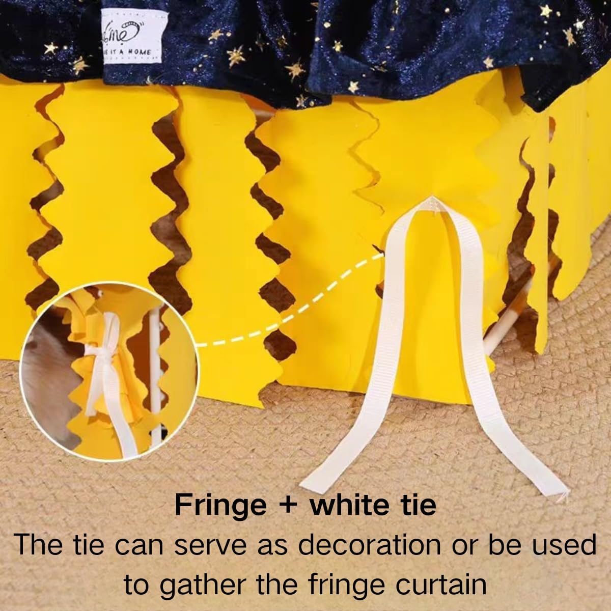 Guinea Pig Hideout, Hamster Bed Machine Washable Small Animal Tent with Tassel Curtain Cage Accessories for Hamster Bunny Chinchilla Hedgehog Bearded Dragon Sugar Glider Rat (Yellow,Small)