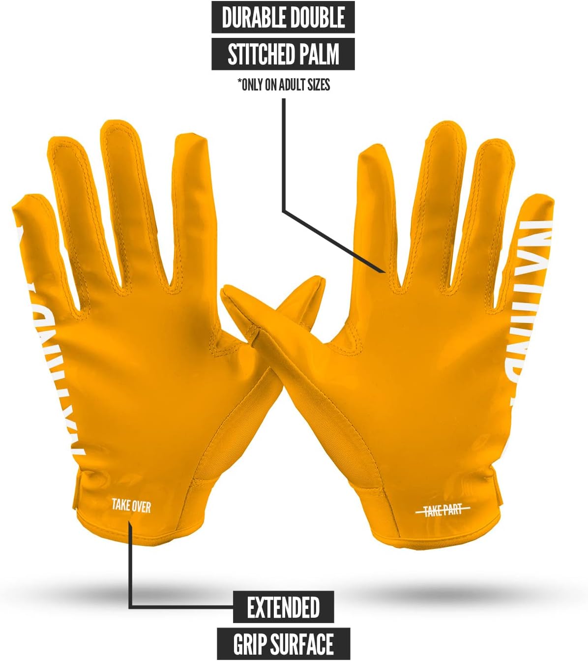 G1 Men's Football Gloves, Adult Sticky Receiver Gloves