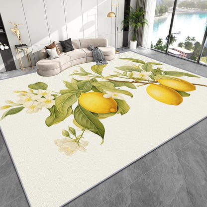 Lemon Rugs for Kitchen - 2x3 Rug, Fruit Lemon Door Mat Indoor Entrance, Yellow Lemon Entryway Throw Rugs, Summer Tropical Fruit Carpet, Fruit Lemon Home Decor & Gifts